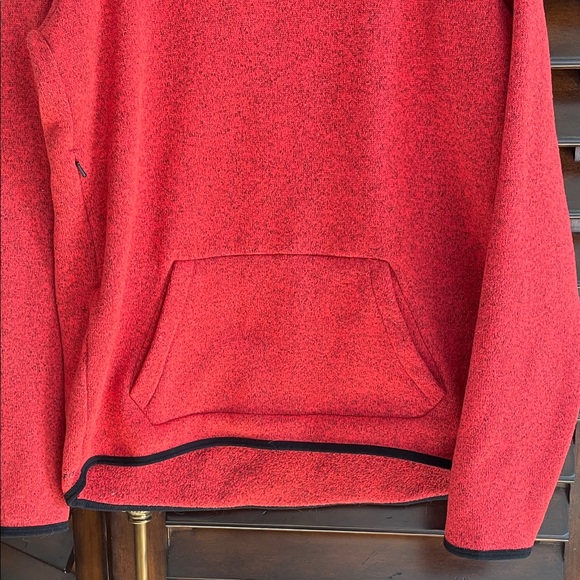 Red Nike Therma Fit Hoodie with Black Accents XL - Picture 3 of 8